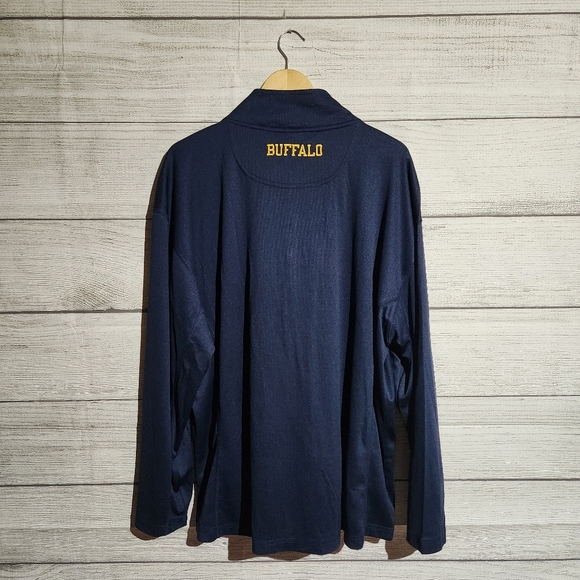 NWT NHL Navy and Yellow Sabres Quarter-Zip Pullover, Size XL - Picture 5 of 8